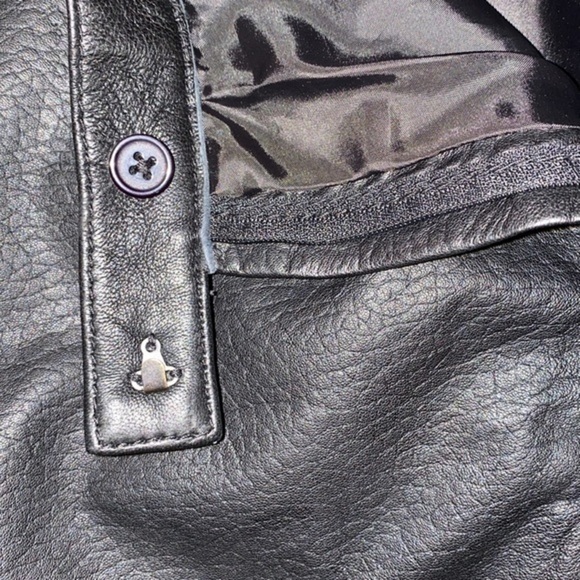 H&M Black Mini Genuine Leather Skirt. Condition is NWOT premium quality limited - Picture 5 of 13